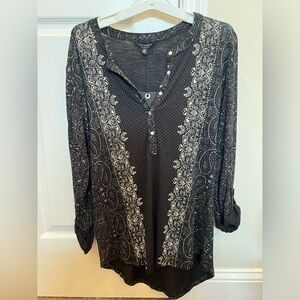 NEW! Lucky Brand PAISLEY Long Sleeve top - Size Small